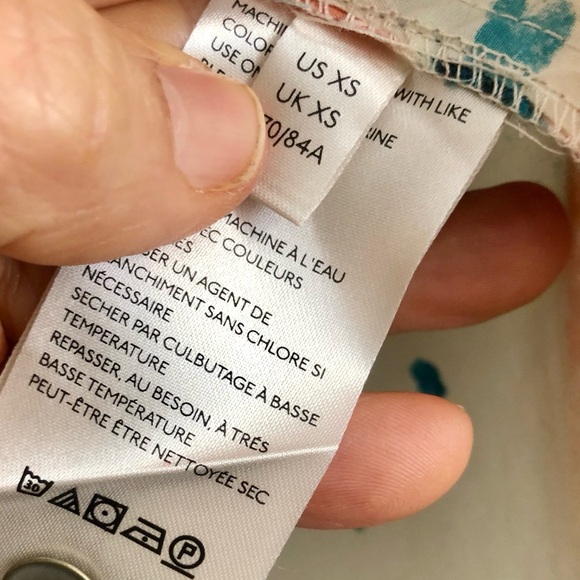 ANTHROPOLGIE Crisanta‎ Floral Poplin Button Down Blouse Top XS EUC - Picture 10 of 11